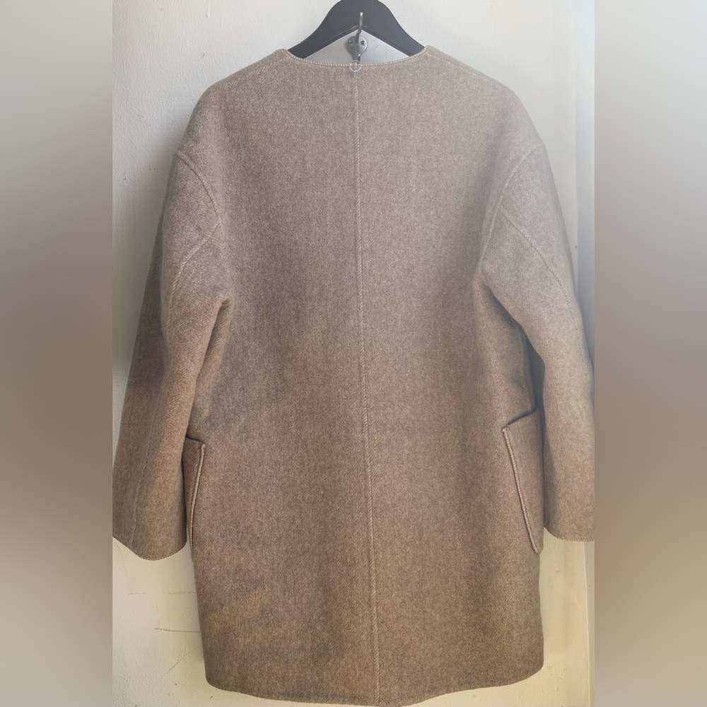 Urban Revivo Wool & Cashmere Blend Mid-Length Coat with Scarf  Small - Picture 4 of 8